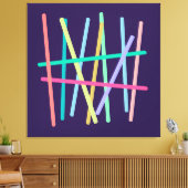 Abstrakte Farblinien Minimalistisch Leinwanddruck (Insitu (Wohnzimmer))