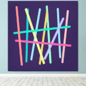 Abstrakte Farblinien Minimalistisch Leinwanddruck (Insitu (Holzboden))