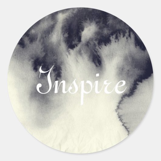 Abstrakte Farbmalerei auf Grunge Papier Textur. Runder Aufkleber (Vorderseite)