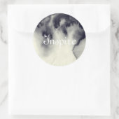 Abstrakte Farbmalerei auf Grunge Papier Textur. Runder Aufkleber (Tasche)