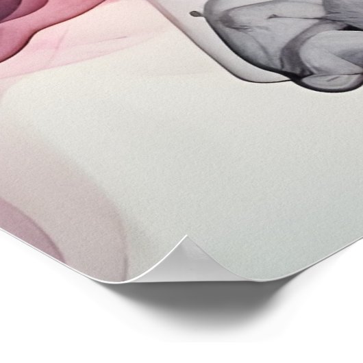 Abstrakte Farbmischung Poster (Ecke)