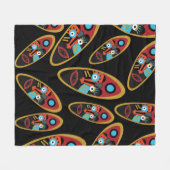 Abstrakte Farbmuster Fleecedecke (Vorderseite (Horizontal))