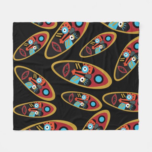 Abstrakte Farbmuster Fleecedecke (Vorderseite (Horizontal))