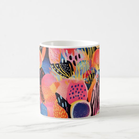 Abstrakte Farbmuster Kaffeetasse (Mittel)