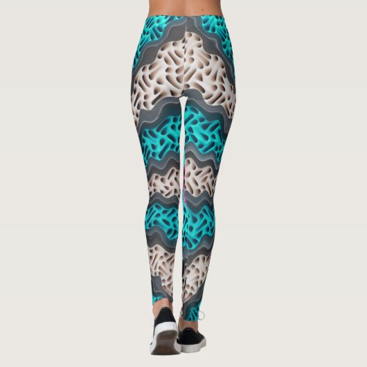 Abstrakte Farbmuster Leggings (Rückseite)