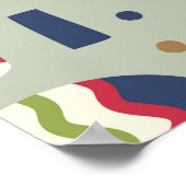 abstrakte Farbmuster Textilien, Inneneinrichtung Poster (Ecke)
