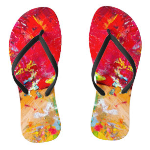 Abstrakte Farbpalette Badesandalen