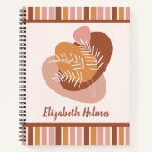 Abstrakte Farbpalette Blätter und Streifen Notizblock (Vorderseite)