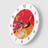 Abstrakte Farbpalette Große Wanduhr (Winkel)