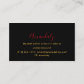 Abstrakte Farbpalette Makeup Artist Rainbow Visitenkarte (Rückseite)