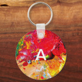 Abstrakte Farbpalette Schlüsselanhänger (Vorderseite)