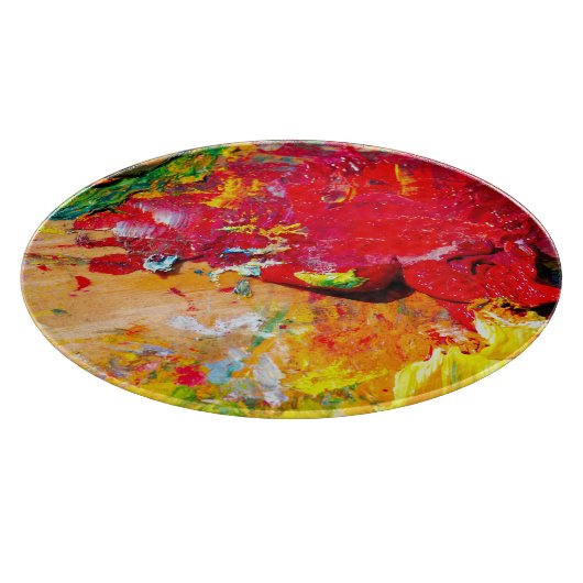 Abstrakte Farbpalette Schneidebrett (Ecke)