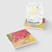 Abstrakte Farbpalette Steinuntersetzer (Seitenansicht)