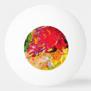 Abstrakte Farbpalette Tischtennisball
