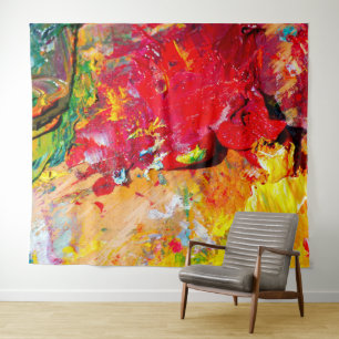 Abstrakte Farbpalette Wandteppich