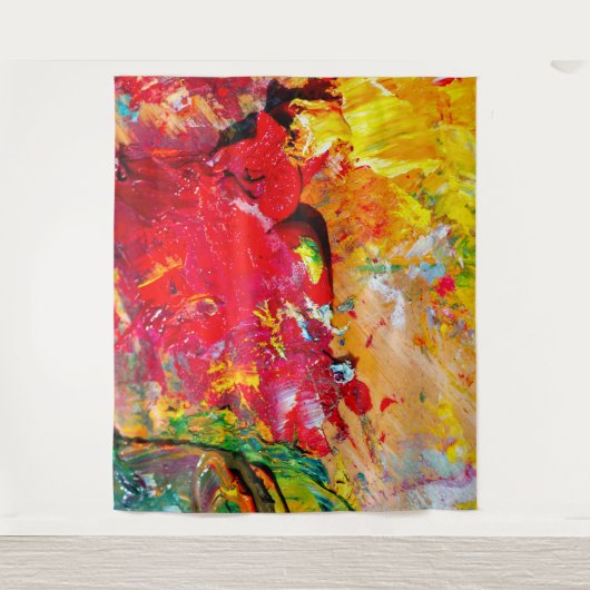 Abstrakte Farbpalette Wandteppich (Vorderseite)