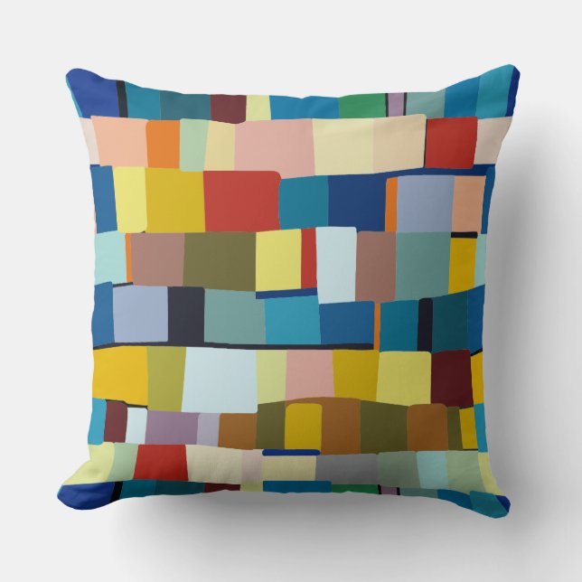Abstrakte Farbpatchwork 271020 Kissen (Vorderseite)