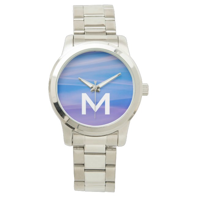 Abstrakte  Farbpfade Armbanduhr (Vorderseite)