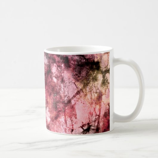 Abstrakte Farbpinsel aus rotem Schwarz Kaffeetasse (Rechts)