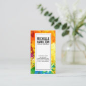 Abstrakte Farbpinsel mit gebürsteter Textur Visitenkarte (Stehend Vorderseite)