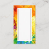 Abstrakte Farbpinsel mit gebürsteter Textur Visitenkarte (Rückseite)