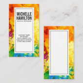 Abstrakte Farbpinsel mit gebürsteter Textur Visitenkarte (Vorne/Hinten)