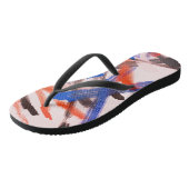 Abstrakte Farbpinsel Positive Flip Flops Badesandalen (Schrägansicht)