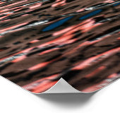 Abstrakte Farbposter mit Wasserreflexionen Poster (Ecke)