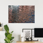 Abstrakte Farbposter mit Wasserreflexionen Poster (Heimbüro)