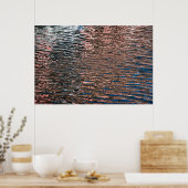 Abstrakte Farbposter mit Wasserreflexionen Poster (Küche)
