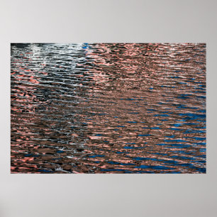 Abstrakte Farbposter mit Wasserreflexionen Poster