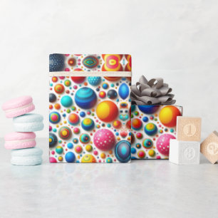 Abstrakte Farbpunkte Geschenkpapier