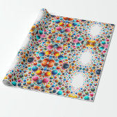 Abstrakte Farbpunkte Geschenkpapier (Ungerollt)