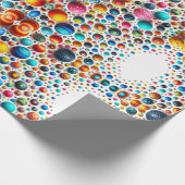 Abstrakte Farbpunkte Geschenkpapier (Ecke)