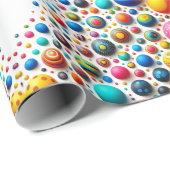 Abstrakte Farbpunkte Geschenkpapier (Rolleneckpunkt)