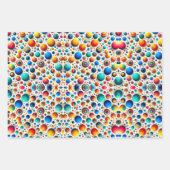 Abstrakte Farbpunkte Geschenkpapier Set (Vorderseite 3)