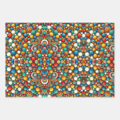 Abstrakte Farbpunkte Geschenkpapier Set (Vorderseite 2)