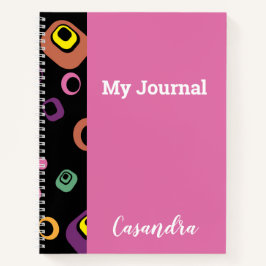 Abstrakte Farbpunkte im rosa Hintergrundblatt Notizblock