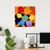 Abstrakte Farbpunktüberlastung Poster (Heimbüro)