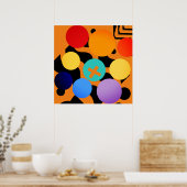 Abstrakte Farbpunktüberlastung Poster (Küche)