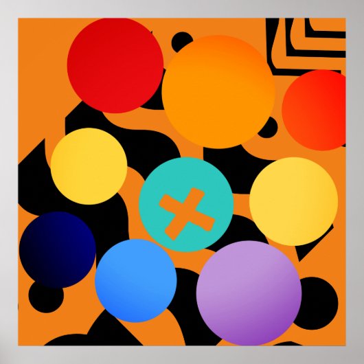 Abstrakte Farbpunktüberlastung Poster (Vorne)