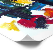 Abstrakte Farbrauschen Poster (Ecke)