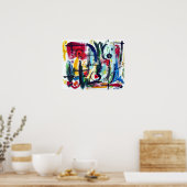 Abstrakte Farbrauschen Poster (Küche)