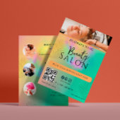 Abstrakte Farbschrift für die Wasserfarbenhaare Flyer