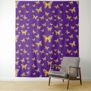 ABSTRAKTE FARBSCHÜTTERFLIESSEN WANDTEPPICH