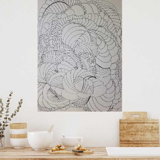 Abstrakte Farbseite Poster (Küche)