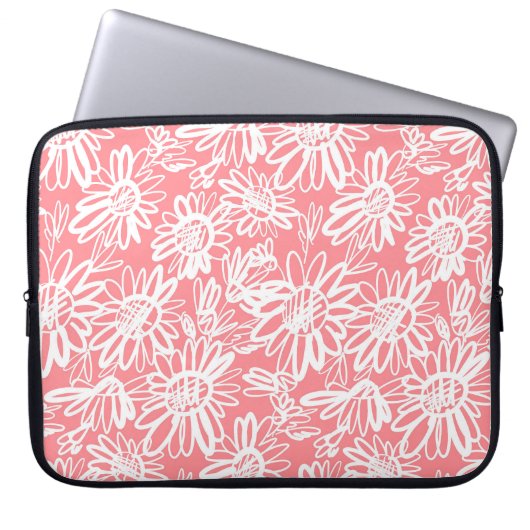 Abstrakte Farbskizze, monochrome Muster Laptopschutzhülle (Vorderseite)