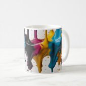 Abstrakte Farbspritze Kaffeetasse (VorderseiteRechts)