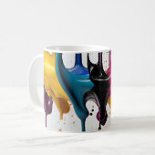 Abstrakte Farbspritze Kaffeetasse (Vorderseite Links)