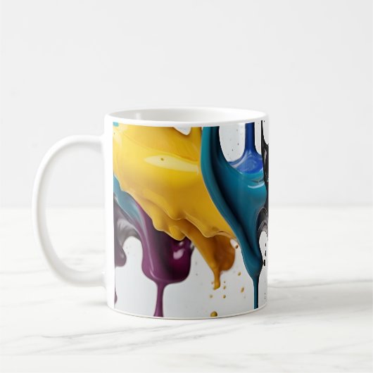 Abstrakte Farbspritze Kaffeetasse (Links)